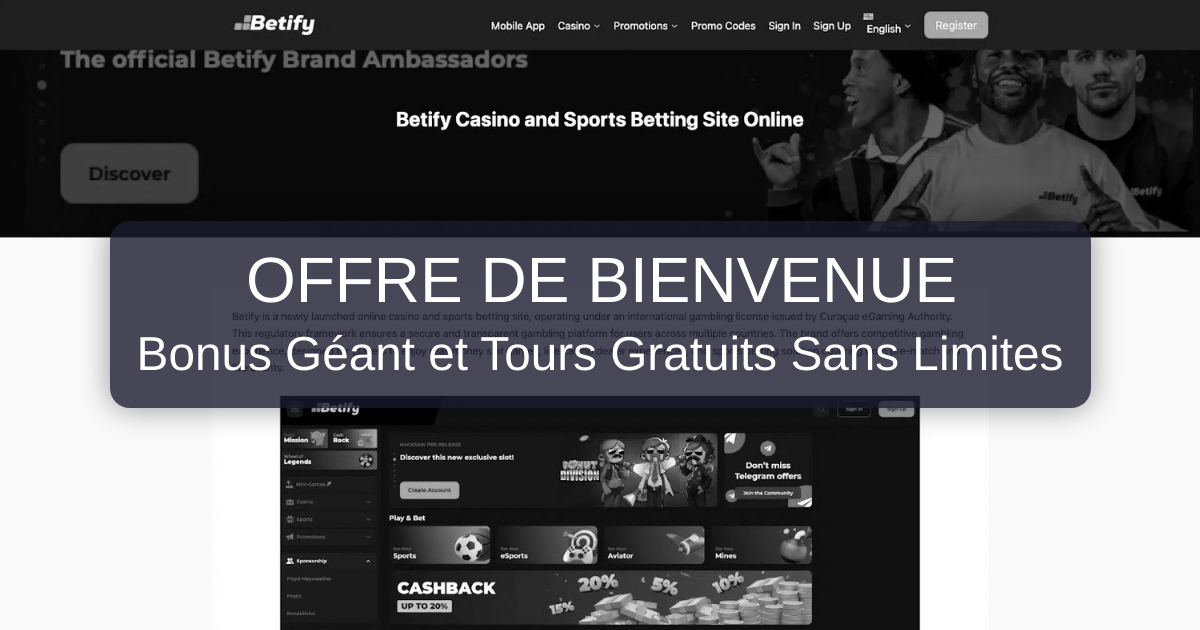 Betify Casino welcome bonus